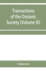 Image for Transactions of the Ossianic Society