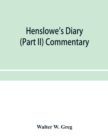 Image for Henslowe&#39;s diary (Part II) Commentary