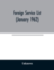 Image for Foreign service list (January 1962)