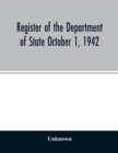Image for Register of the Department of State October 1, 1942