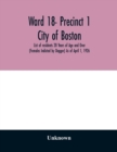 Image for Ward 18- Precinct 1; City of Boston; List of residents 20 Years of Age and Over (Females Indicted by Dagger) As of April 1, 1926