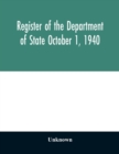 Image for Register of the Department of State October 1, 1940