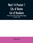 Image for Ward 14-Precinct 1; City of Boston; List of residents; 20 Years of Age and Over (Females Indicted by Dagger) As of April 1, 1926