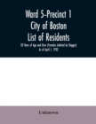 Image for Ward 5-Precinct 1; City of Boston; List of residents; 20 Years of Age and Over (Females Indicted by Dagger) As of April 1, 1932