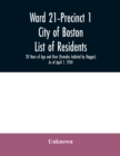 Image for Ward 21-Precinct 1; City of Boston; List of residents; 20 Years of Age and Over (Females Indicted by Dagger) As of April 1, 1934
