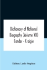 Image for Dictionary Of National Biography (Volume Xii) Conder - Craigie