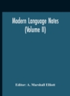 Image for Modern Language Notes (Volume II)