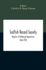 Image for Scottish Record Society; Register Of Edinburgh Apprentices 1666-1700