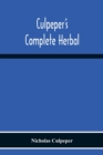 Image for Culpeper&#39;S Complete Herbal