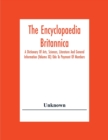 Image for The Encyclopaedia Britannica : A Dictionary Of Arts, Sciences, Literature And General Information (Volume Xx) Ode To Payment Of Members