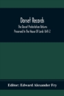 Image for Dorset Records; The Dorset Protestation Returns Preserved In The House Of Lords 1641-2