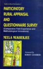 Image for Participatory Rural Appraisal and Questionnaire Survey: Comparative Field Experience and Methodological Innovations (Studies in Rural Participation-2)