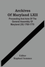 Image for Archives Of Maryland LXII; Proceeding And Acts Of The General Assembly Of Maryland (30) 1769-1770