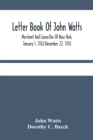 Image for Letter Book Of John Watts