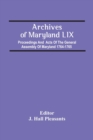Image for Archives Of Maryland Lix; Proceedings And Acts Of The General Assembly Of Maryland 1764-1765