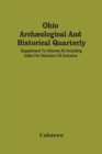 Image for Ohio Archaeological And Historical Quarterly; Supplement To (Volume Xi) Including Index For Volumes I-Xi Inclusive
