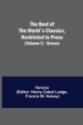 Image for The Best of the World&#39;s Classics, Restricted to Prose (Volume I) - Greece