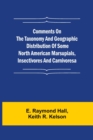 Image for Comments on the Taxonomy and Geographic Distribution of Some North American Marsupials, Insectivores and Carnivores