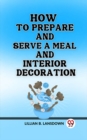 Image for How to Prepare and Serve a Meal And Interior Decoration