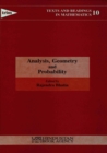 Image for Analysis, Geometry and Probability: Essays in honour of K. R. Parthasarathy