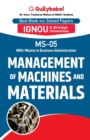 Image for MS-05 Management of Machines and Materials