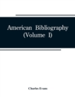 Image for American bibliography