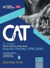 Image for Cat 2021 31 Years&#39; Topic-Wise &amp; Year-Wise Solved Papers 1990-2020