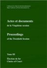 Image for Actes et Documents de la Vingtieme Session / Proceedings of the Twentieth Session
