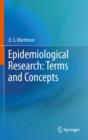 Image for Epidemiological research: terms and concepts