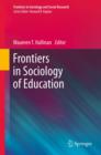 Image for Frontiers in sociology of education : v. 1