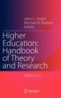 Image for Higher education  : handbook of theory and researchVolume 27