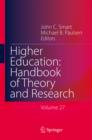 Image for Higher education: handbook of theory and research. : Volume 27
