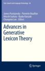Image for Advances in generative lexicon theory
