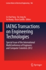 Image for IAENG transactions on engineering technologies: special issue of the International Multiconference of Engineers and Computer Scientists 2012