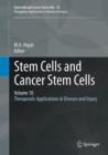 Image for Stem Cells and Cancer Stem Cells, Volume 10 : Therapeutic Applications in Disease and Injury
