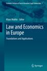 Image for Law and economics in Europe  : foundations and applications