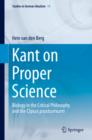 Image for Kant on proper science: biology in the critical philosophy and the Opus postumum