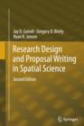 Image for Research Design and Proposal Writing in Spatial Science : Second Edition
