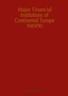 Image for Major Financial Institutions of Continental Europe 1989/90