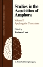 Image for Studies in the acquisition of anaphora,