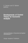 Image for Developments of Control Theory for Economic Analysis