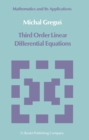 Image for Third order linear differential equations