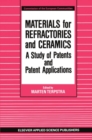 Image for Materials for refractories and ceramics: a study of patents and patent applications