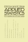 Image for Applied Statistics : Principles and Examples