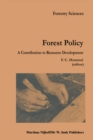 Image for Forest Policy: A contribution to resource development