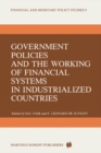 Image for Government policies and the working of financial systems in industrialized countries