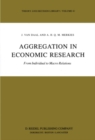 Image for Aggregation in economic research: from individual to macro relations