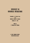Image for Specificity in Biological Interactions: Proceedings of a Working Group at the Pontifical Academy of Sciences November 9-11, 1983