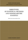 Image for Robustness of statistical methods and nonparametric statistics