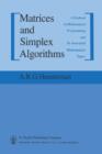 Image for Matrices and Simplex Algorithms